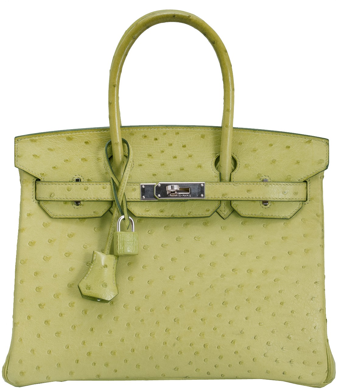 Birkin 30 Ostrich Vert Anis*