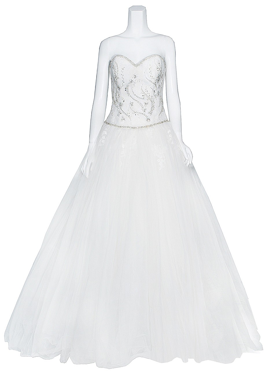 Tube Ball Wedding Gown